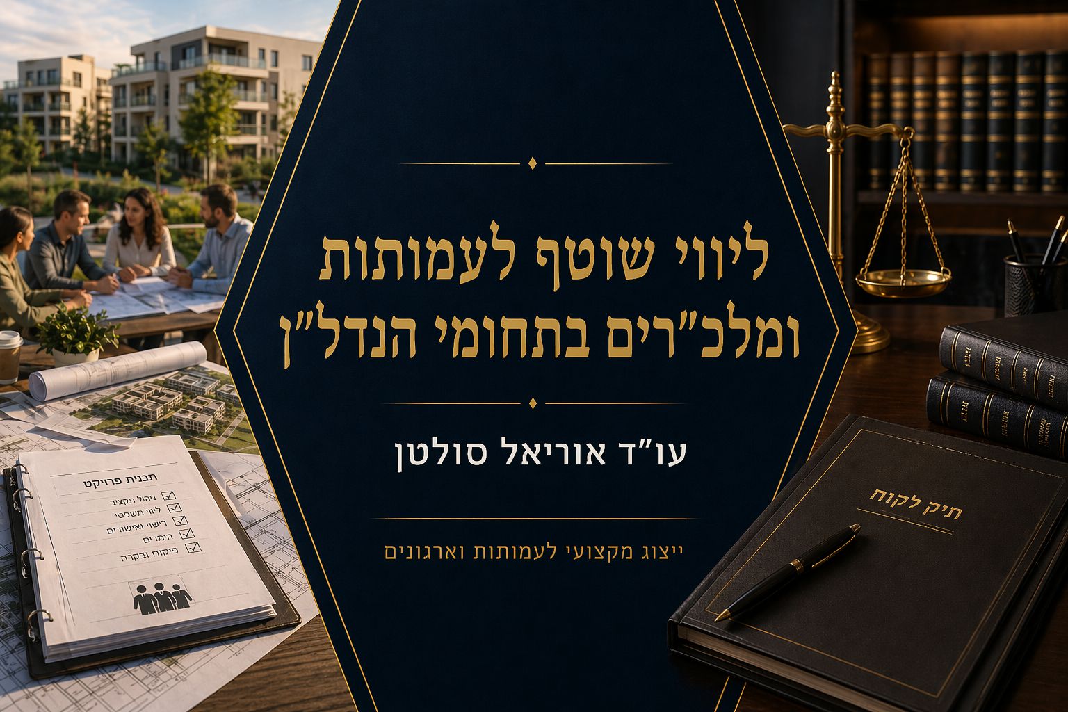 ליווי שוטף לעמותות ומלכ"רים בתחומי הנדל"ן